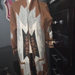 Stylish Brown and Gray Women's Cape
